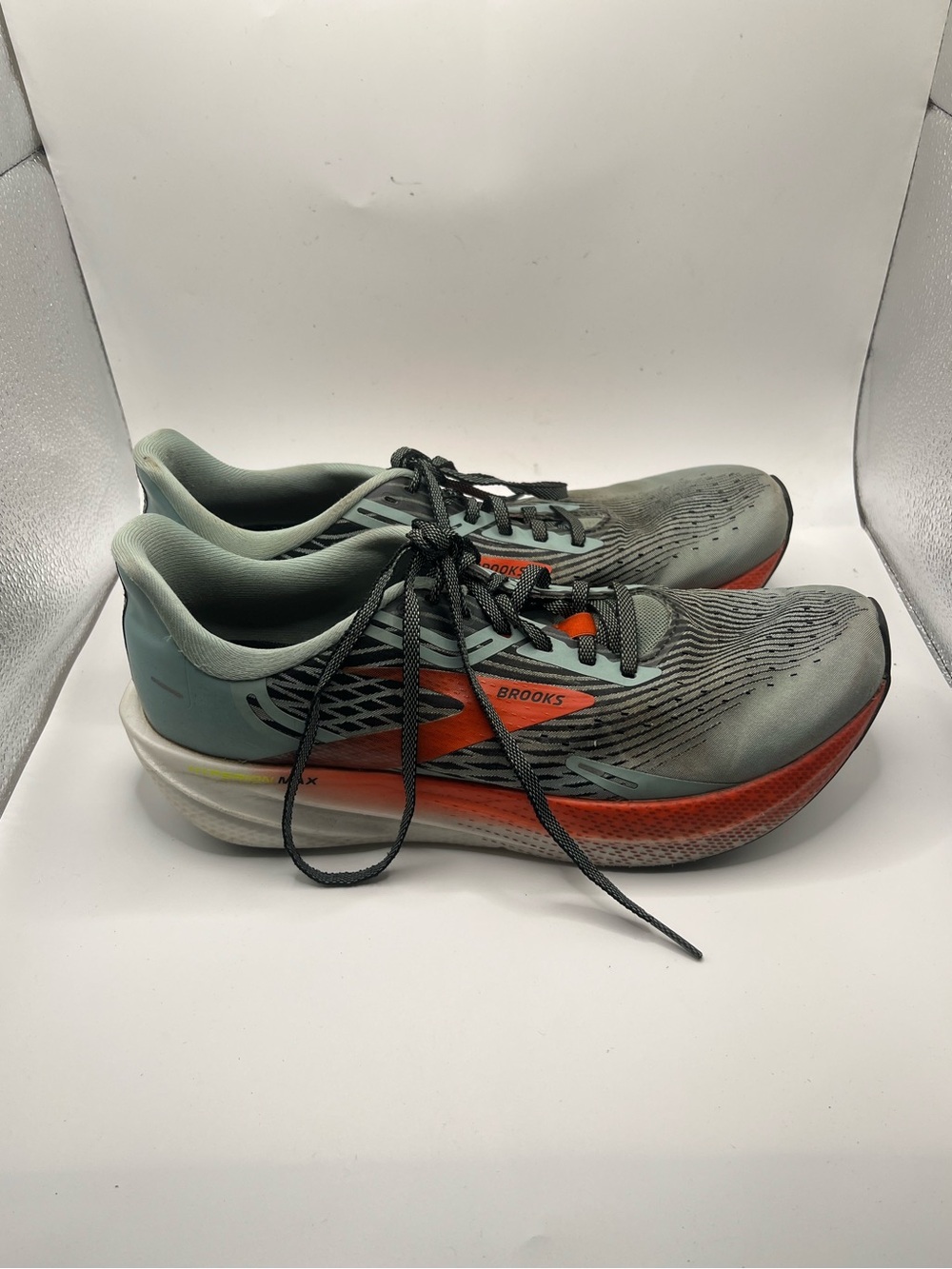 Brooks Men’s Running Shoes - Gray with Orange and Teal Accents